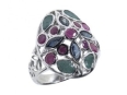 Кольцо, серебро 875 DCизумр,рубин,сапф 003 02 21sk-00069 2010 г инфо 2490w.